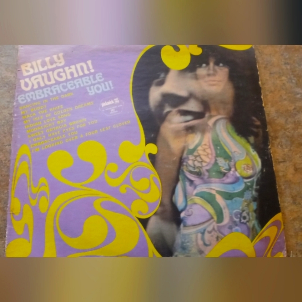 Billy Vaughn 'Embraceable You' Vinyl Album — Purple & Yellow Cover